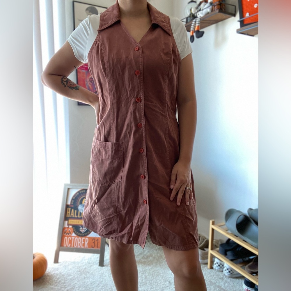 Vintage Philosophy of Comfort Button Down Dress